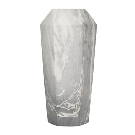 Ceramic Faux Marble Decorative Vase - Chic Decora