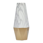 Ceramic Faux Marble Decorative Vase with Base - Image 2
