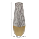 Ceramic Faux Marble Decorative Vase with Base - Image 4