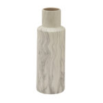 Ceramic Faux Marble White Decorative Vase - Image 7