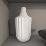 Ceramic Fluted Decorative Vase - Image 7