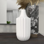 Ceramic Fluted Decorative Vase - Image 8