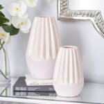 Ceramic Handmade Decorative Pink Vase Set