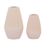 Ceramic Handmade Decorative Pink Vase Set - Image 2