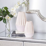 Ceramic Handmade Decorative Pink Vase Set - Image 5