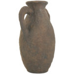 Ceramic Handmade Textured Decorative Vase with Two Wide Handles - Image 6