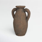 Ceramic Handmade Textured Decorative Vase with Two Wide Handles - Image 4
