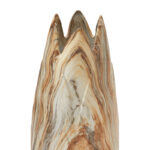 Ceramic Marbled Decorative Vase with Angled Edge Opening and Rust Accents - Image 3