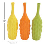 Ceramic Multi Colored Decorative Vase Set (Set of 3) - Image 4