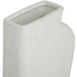Ceramic Textured Decorative White Vase Set - Image 3