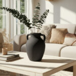 Ceramic Vase Handcrafted Double Handle Decorative Accent - Image 4