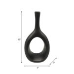 Ceramic and Stoneware Vase with Modern Sculptural Open Oval Design and Artistic Silhouette for Contemporary Decorative Display - Image 5