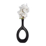 Ceramic and Stoneware Vase with Modern Sculptural Open Oval Design and Artistic Silhouette for Contemporary Decorative Display - Image 2