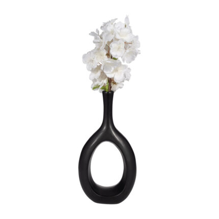 Ceramic and Stoneware Vase with Modern Sculptural Open Oval Design and Artistic Silhouette for Contemporary Decorative Display - Chic Decora