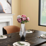 Cerrie 12" Handmade Glass Table Vase Crushed Diamond Inlay Home Decor - Image 3