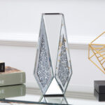 Cerrie 12" Handmade Glass Table Vase Crushed Diamond Inlay Home Decor - Image 6