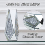 Cerrie 12" Handmade Glass Table Vase Crushed Diamond Inlay Home Decor - Image 8