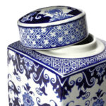 Chadwicks Decorative Square Ceramic Ginger Jar with Lid - Image 4