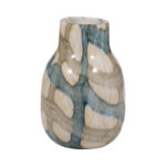 Chambre Flouressa Blue & Tan Glass Vase - Perfect for Modern Homes - Image 2