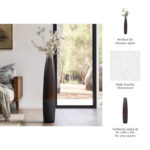Chambre Neader Stoneware Floor Vase - Cylinder, Two-tone, Timeless Black, Perfect for Home Decor Accents - Image 8