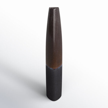 Chambre Neader Stoneware Floor Vase – Cylinder, Two-tone, Timeless Black, Perfect for Home Decor Accents - Chic Decora