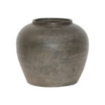 Charcoal/Gray Indoor / Outdoor Earthenware Table Vase