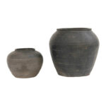 Charcoal/Gray Indoor / Outdoor Earthenware Table Vase - Image 3
