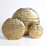 Chased Oval Vase-Antique Brass - Image 5