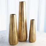 Chased Round Vase-Antique Brass - Image 4