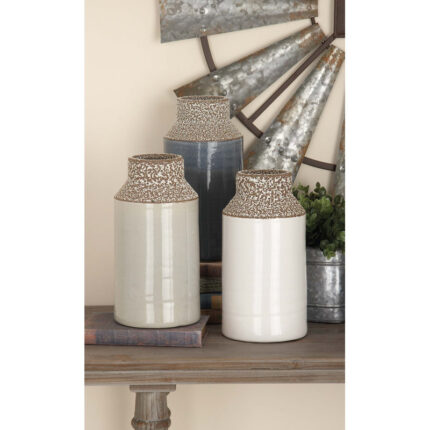 Chesterle Ceramic Table Vase (Set of 3) - Chic Decora