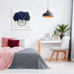 Chic Navy Blue Roses In Glam Fashion Bag XXL Stretched Canvas Wall Art By Amanda Greenwood - Image 3