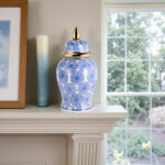 Chinoiserie Stoneware Ceramic Decorative Lidded Jar - Image 3