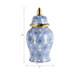 Chinoiserie Stoneware Ceramic Decorative Lidded Jar - Image 4