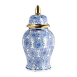 Chinoiserie Stoneware Ceramic Decorative Lidded Jar - Image 5
