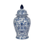 Chinoiserie Stoneware Ceramic Ginger Jar with Lid - Traditional Decorative Accent for Timeless Appeal - Image 2
