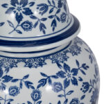 Chinoiserie Stoneware Ceramic Ginger Jar with Lid - Traditional Decorative Accent for Timeless Appeal - Image 3