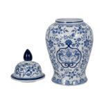 Chinoiserie Stoneware Ceramic Ginger Jar with Lid - Traditional Decorative Accent for Timeless Appeal - Image 5