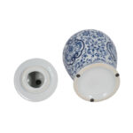 Chinoiserie Stoneware Ceramic Ginger Jar with Lid - Traditional Decorative Accent for Timeless Appeal - Image 6