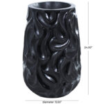 Ciannah White Resin Large Wavy Textured Floor Decorative Vase - Image 3