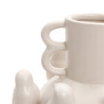 Classic White Ceramic Modern Birds 14.4-Inch Tall Vase - Image 3