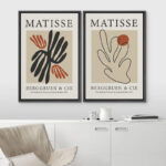 Classical Artwork " Matisse Ocean Coral Plant Pattern Collage " by Henri Matisse 2 - Pieces
