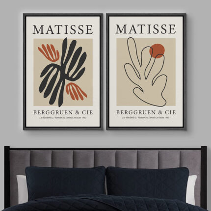 Classical Artwork ” Matisse Ocean Coral Plant Pattern Collage ” by Henri Matisse 2 – Pieces - Chic Decora