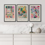 Classical Artwork French Floral Window Girl Woman Colorful Abstract Still Life - Canvas 3 Pieces Henri Matisse Print - Image 7