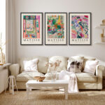 Classical Artwork French Floral Window Girl Woman Colorful Abstract Still Life - Canvas 3 Pieces Henri Matisse Print - Image 8