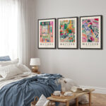 Classical Artwork French Floral Window Girl Woman Colorful Abstract Still Life - Canvas 3 Pieces Henri Matisse Print - Image 2