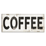 Coffee Typography Vintage Sign by Jennifer Pugh - Textual Art Print - Image 2