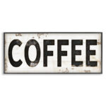 Coffee Typography Vintage Sign by Jennifer Pugh - Textual Art Print - Image 2