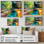 Colorful Motion Gradients Of Surreal Mountains And Clouds - Abstract Wall Art - Image 5