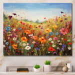 Colorful Wildflowers Meadow Blooms I - Wildflowers Wall Decor