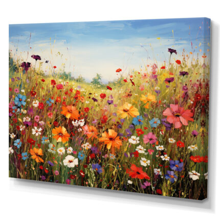 Colorful Wildflowers Meadow Blooms I – Wildflowers Wall Decor - Chic Decora
